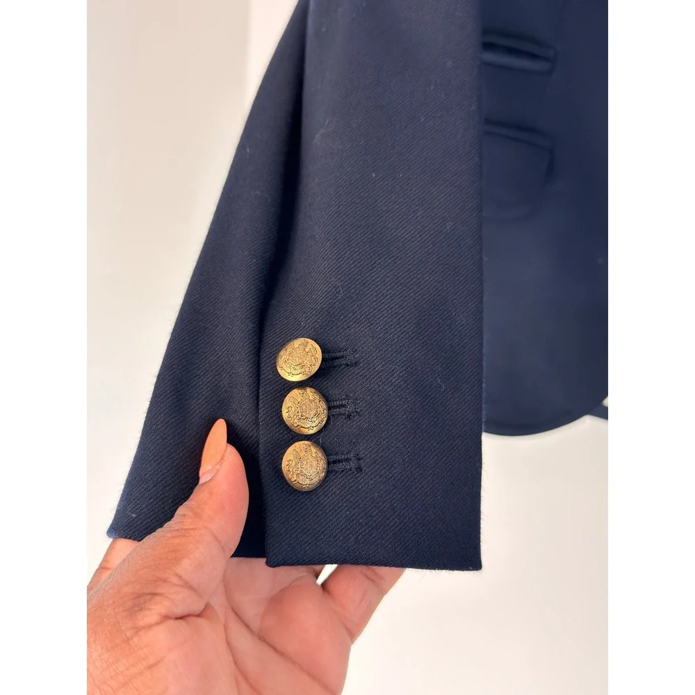 J.Crew‎ Original Wool Schoolboy Blazer Navy Blue Office Work Business Casual 4